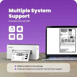 H30C USB Direct Thermal 4×6 Shipping Label Printer(Barcode) Adjustable Label Size|203DPI Resolution|152mm/s Printing Speed Compatible with Windows,Mac,Linux Chrome OS|White(1Year Warranty) image 4