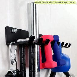UTC Gym Rack Organizer, Resistance Band Storage Rack, Gym Hooks for Olympic Barbells, Bands, Row Handles, Bats or Tools image 4