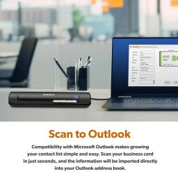 Ambir TravelScan Pro Go Bundle Portable USB Powered Compact Document, Business Card and Receipt Scanner for Windows PC's with Hard Shell Travel Case PS600-GO image 2