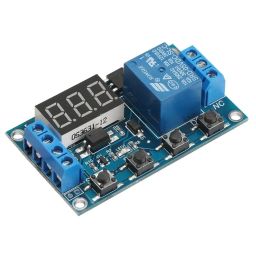 Timer Relay Module with LED Display, 6V to 12V DC, Digital adjustable, Single Channel, Programmable Trigger Delay Cycle Timing Switch. image 1