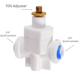 Konvio Neer Manual Tds Adjuster for All Ro UV UF Water Filter With 2 Tee Connectors and 2 Meter Pipe (White) image 1