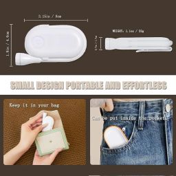 One94Store Mini Clip-On Reading Lamp – USB Rechargeable, Eye-Caring Night Light with 3 Light Modes, Special Folding Design, Perfect for Students (White) image 3