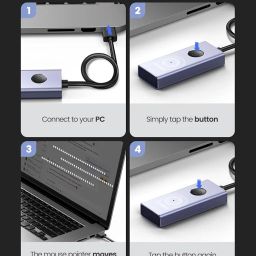 VAYDEER Metal USB Mouse Jiggler, S4 Mouse Mover with ON/Off Switch,Simulate Movement to Prevent The Computer from Entering Sleep Mode,Plug-and-Play,Driver-Free image 5