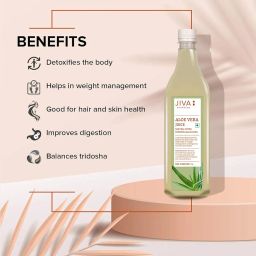 Jiva Aloe Vera Juice 1 Litre | Cold Pressed Juice Boosts Immunity, Improves Digestion, Detoxifies The Body | Promotes Healthy Skin & Hair | No Artificial Flavour & Suger (Pack of 1) image 3