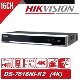 Hikvision 16 channel NVR with [2 SATA port] for IP CCTV Cameras up to 4K resolution with HDMI and VGA Output, Motion detection, H.265 Hik-Connect 4K NVR (DS-7616NI-K2) + USEWELL HDMI, BLACK image 4