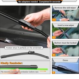 RYU7® Front Wiper Blades Exact Fit Compatible with Skoda Fabia(Pack of 2) image 4