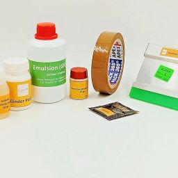 sumikrafts Screen Printing kit for Beginners: Wooden Frame Small 8"x10" pre Stretched mesh no 16+ 6 Assorted Pigment Dyes (Option 3) image 2