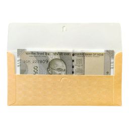 Pack of 25 Matellic 5 Colours of 5 Each Randomly Picked Colourful Designer Shagun Lifafa/Money Gift Envelope with Golden Ambi for Gifting Money on any occasion image 4