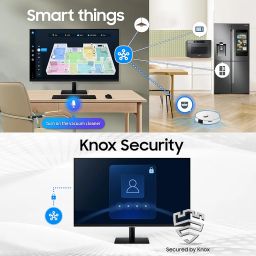 Samsung M7 Series 32 Inch (80 cm) Vision AI Smart Monitor, 4K (3840x2160), in-Built Speaker, Smart TV Apps, AirPlay, 60Hz, 4ms, Wi-Fi, Bluetooth, USB, USB-C, Wireless Display (LS32FM700UWXXL, Black) image 3