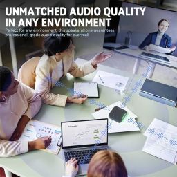 Verilux® Conference Microphone Speaker with Mic Wireless, 360° Voice Pickup Mute Button Noise Reduction & Enhanced Voice Adjustable Volume USB Plug and Play, Portable Speakerphone for Meeting image 5