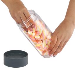 CELLO Modustack Glass Storage Jar Set of 3 (1000ml x 3), Transparent | Perfect For Grains, Pulses, Spice, Cereals, Cookies, Pickels, Dry Fruits | Fridge Storage Container image 4