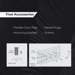 Hindware Smart Appliances | Clara Neo 60 cm Wall Mounted Kitchen Chimney comes with cassette filter and maximum suction power of 750 m3/hr with push button control (Black) image 5