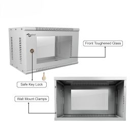 Multybyte 9U Wall Mount Network Rack Cabinet | Server Enclosure with Cooling Vent & Lock | Glass Door Network Cabinet for Network Switch, Router & DVR image 4