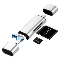 CARE CASE® Type C+ Micro USB+USB 3.0 in 1 OTG Card Reader USB Type-C SD/Micro CD Card Reader USB2.0 Micro USB Connecter for Digital Cameras and Mac Book Laptop Android Phones Universal image 2