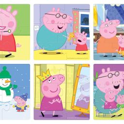 Frank Peppa Pig - A Set of 6 Jigsaw Puzzle for Kids Above 3+ Years - Fun & Challenging Brain Booster Games - for Focus and Memory - 60401 image 1