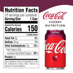Coca colas Cherry Refreshing Pack Of Cherry Soda is Perfect For Enjoying The Classic Colas Twist. Each 330ml Pack Of 6 (Imported) image 1