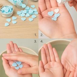 "Paper Soap Bottle – Pack of 3 | With Complimentary Eraser & Sharpener | Portable Scented Paper Soap Flakes in Tube Shape Bottle | Mini Travel-Friendly Soap Petals for Handwash – Assorted Colours" image 3