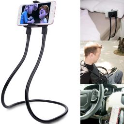 Lazy Neck Phone Tabletops Holder, Neck Hanging Mobile Cell Phone Stand, Multiple Function Bracket, Flexible Rotating Mounts Universal for Smartphones image 1