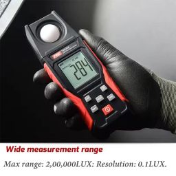 ARKZO Digital Lux Meter with 0.1~200000 Lux Range, Lux Meter for Light Measurement, Ideal for Photography, Plants, Car Headlights, Home & Office LEDs, 4-Digit Color LCD Screen Photometer image 2