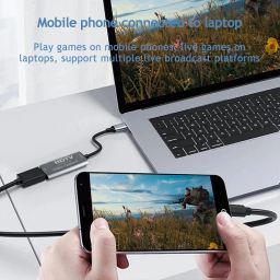 Video Capture Card, USB C to HDMI Adapter 4K HDMI to 1080P USB C for Gaming Streaming TV Recorder, with USB C Adapter image 1