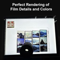 YCCLDIPL A3 Slide Viewer |Film Negatives & Old Slides Scanning Light Box | Light Pad Backlight | Negative Viewer | Hands-Free Ultra-Thin Ultimate Brightness (Includes USB Adapter) - Black image 1