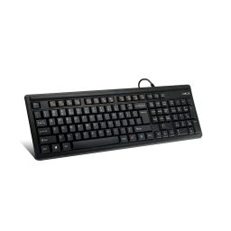 Circle Performer C21 USB Keyboard (Black) with Durable and Sleek Design, Spill Resistance, 12 Multimedia hotkeys, Rubber Membrane Key Switch and UV Print Technology Adopted image 1