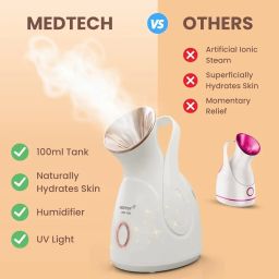 MEDTECH® Handyvap 2 in 1 Vaporizer for Cold & Cough + Steamer for Face Steam | Steam Inhaler & Vaporizer Machine with Nano-Ionic Technology | Fast Mist in 30sec | 1 Year Doorstep Warranty | VAP-100 image 5