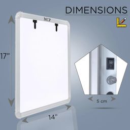 MCP X-Ray View Box digital for clinic LED Illuminator Radiology (Automatic Single Film illumination) with variable brightness control, Size-14"X17", White image 3