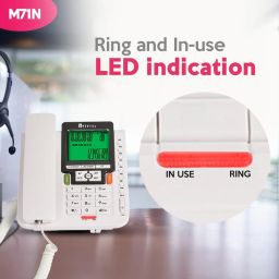 Beetel M71N Caller ID Landline,DTMF/FSK Compatible, 16 Digit LCD, Two Way Speaker phone, Music On Hold, In-use LED, 8 One Touch Memories, 30 Incoming/15 Outgoing calls Memory, 16 Ring Melodies (White) image 3