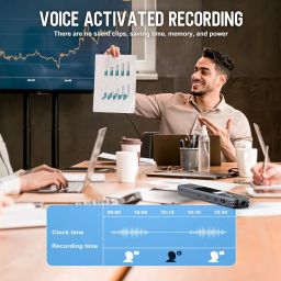 64GB Digital Voice Recorder, COCONISE 3072Kbps HD Recording Voice Activated Recording Device, Mini Audio Recorder with Mp3 Player, with A-B Loop Playback, Password, Accelerate Function image 4