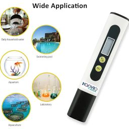 Konvio Neer Imported Tds Meter, Total Dissolved Solids Meter, Water Quality Tester, Ppm Tester For Water Testing - White image 3