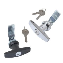 Lyla 2pcs Safe Garage Door Opener T Handle Lock for 2 Keys for Toolbox Cabinet image 2