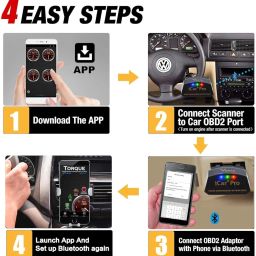 Vgate iCar Pro Bluetooth 4.0 (BLE) OBD2 Fault Code Reader OBDII Code Scanner Car Check Engine Light for iOS/Android image 3