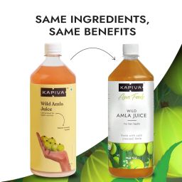 Kapiva Wild Amla Juice (2L) | Suitable for healthy Hair & Skin | Detox juice for weight loss | Natural Source of Vitamin C | Organic & Natural Juice Made With Cold Pressed Amla from Pratapgarh | No Added Sugar | Super Saver Pack of 2 image 1
