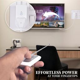 Blackt Electrotech (BT16H): 3 PIN Wireless RF Remote Control Power Outlet Light Switch Socket 100 Meter Range with Plug, 10 Amps - 1 RF Remote for Home Lamp Holder Adapter image 5