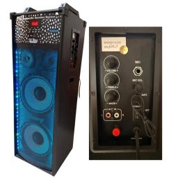 DJ STONE Moon Home Theater Single Party Tower Speaker, 10-inch Dual Woofer with Functional Remote. One MIC Input is Available. You can Connect via Bluetooth, AUX, USB & FM. image 1