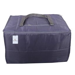 Kuber Industries Rectangular Parachute Jumbo Underbed Moisture Proof Storage Bag with Zipper Closure and Handle (Grey, Standard) - CTKTC06896 image 1