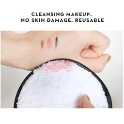 First Try Reusable Makeup Remover Pads | Double-Sided Multi-functional Soft Fiber | Cleansing Pads for Facial, Eye, Foundation Simple Makeup Remover | Safe for Dry & Sensitive Skin (Pack Of 4) image 2
