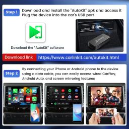 Carlinkit CCPA 3-in-1 Wireless Adapter for Android Car Radio, CarPlay & Android Auto & Screen Mirroring in-Car, Support Voice Control/Steering Wheel Control/Low Lags/Easy Installation image 5