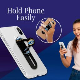 Regor Tabletop Finger Grip & Mobile Holder Mobile Stand Phone Holder for Hand & Mobile Back Holder Grip Great for Selfie & Works as iPhone Stand & Android Phone Stand - Evil Eye image 3
