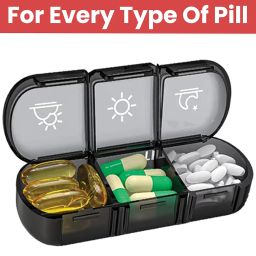 TEMPERIA Medicine Organizer Box for 1 Week, 3 Times a Day - Pill & Tablet Storage Box for Home - Moisture Proof Pillbox for Daily & Weekly Use - Travel-Friendly Small Container (MN03) image 4