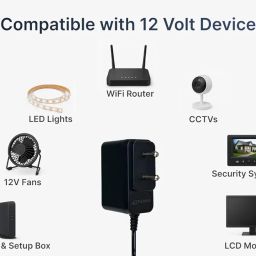 12V 1Amp Adapter by LTRONIX, Power Supply for Router, LED Strip, CCTV Camera, Modem, Set Top Box/DTH Box, DIY Boards, 2.5mm x 5.5mm Jack,12Volt 1Amp DC Output image 1