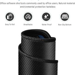 TCCO Anti-Slip Keyboard Pad with Office Excel Software Shortcuts Key Patterns, Clear Extended Large Cheat Sheet Mouse Pad, Large Rubber Base Mice Smooth Cloth Desk Mat, Large Gaming Mouse Pad(80x30cm) image 2