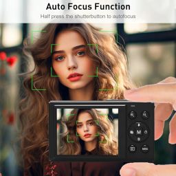 LEQTRONIQ 4K Digital Camera for Photography with 5X Optical Zoom, WiFi Vlogging Camera for YouTube with Autofocus, 64MP Compact Travel Camera with 32GB Card & 2 Batteries image 5