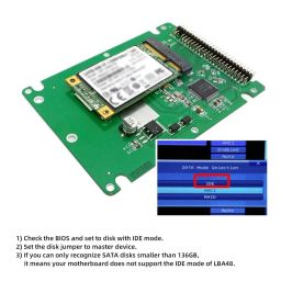 Chenyang mSATA Mini PCI-E SATA SSD to 2.5 inches IDE 44Pin Notebook Laptop Hard Disk Case Enclosure White Color image 1