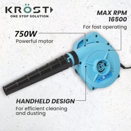 KROST Variable Speed Anti-Vibration Electric Blower– 750W Air Blower Machine Variable Speed– Blower for Cleaning Dust at Home, Office, Car (variable) image 3