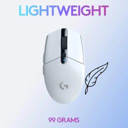 Logitech G304 Lightspeed Wireless Gaming Mouse, Hero Sensor, 12,000 DPI, Lightweight, 6 Programmable Buttons, 250h Battery Life, On-Board Memory, Compatible with PC/Mac - White image 4
