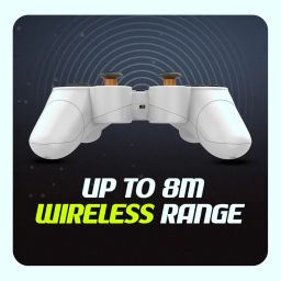 Cosmic Byte Nexus Wireless Controller for PC | Dual Vibration, Sensitive Triggers, Fast Response | Powered by 2 AAA Batteries (Not Included) (White) image 2