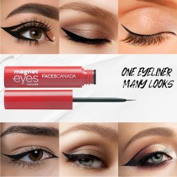 FACES CANADA Magneteyes Eyeliner - Black, 3.5ml | Intense Matte Finish | Quick Drying | 24HR Long Lasting | Fine Tip For Precise Smooth Application | Almond Oil Enriched | Waterproof | Smudgeproof image 3