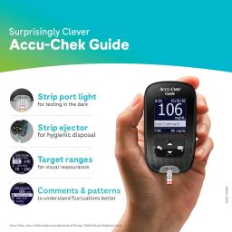 Accu-Chek Guide Blood Glucose Glucometer (with Bluetooth) Kit with Vial of 10 Strips, 10 Lancets and a Lancing Device FREE for Accurate Blood Sugar Testing image 2